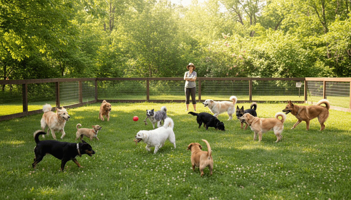 Family with pets enjoying a clean, well-maintained backyard in Winnipeg