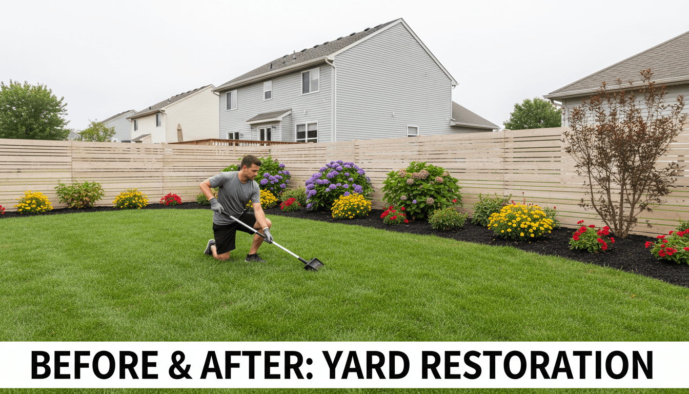 Weekly yard cleanup