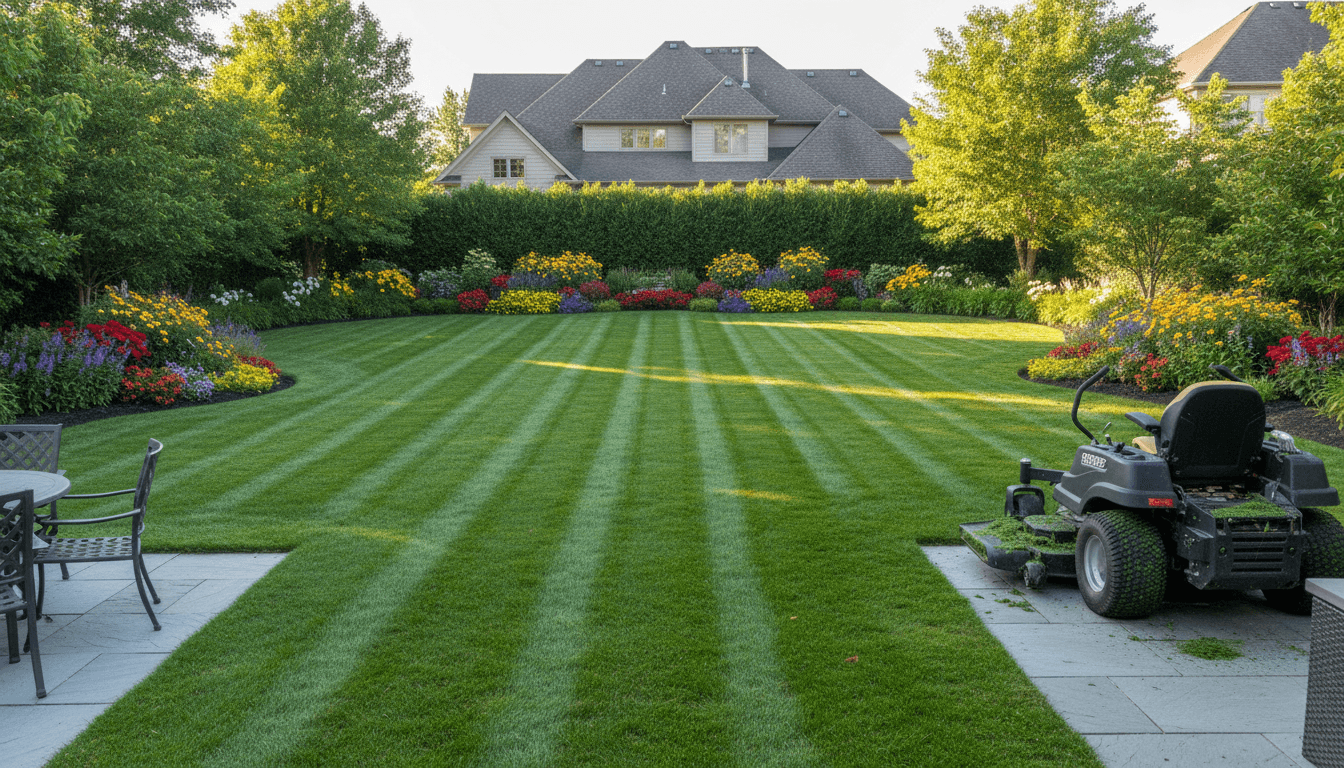 Clean, well-maintained backyard in Winnipeg
